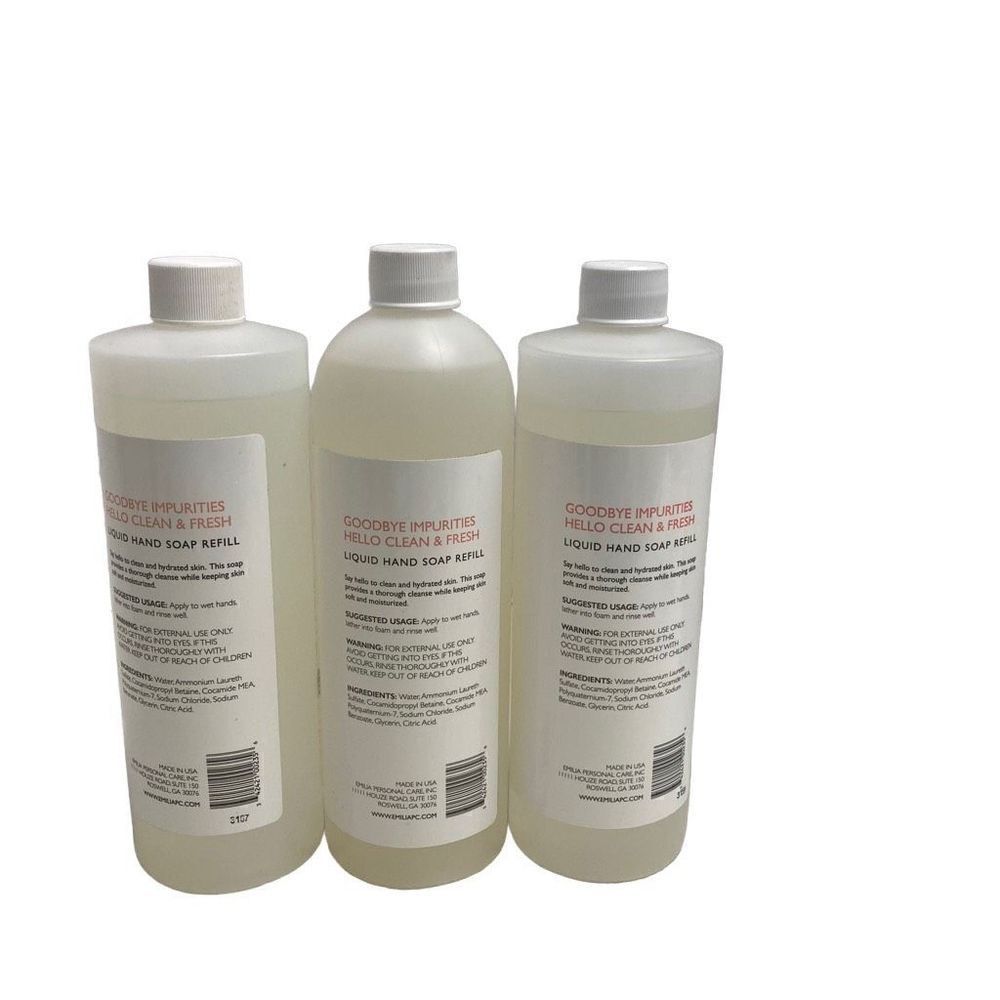 EMILIA Liquid‎ Hand Soap Refill 3-16 Oz Bottles